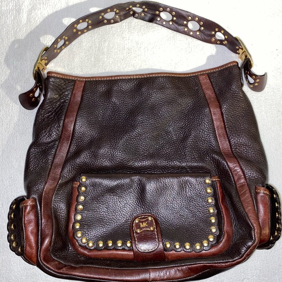 Brown Leather Michael Kors Shoulder Purse - Picture 1 of 4